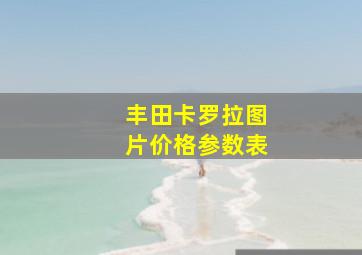 丰田卡罗拉图片价格参数表