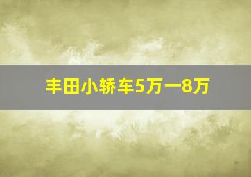 丰田小轿车5万一8万