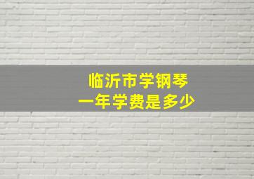 临沂市学钢琴一年学费是多少