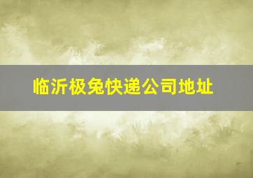 临沂极兔快递公司地址