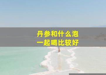 丹参和什么泡一起喝比较好