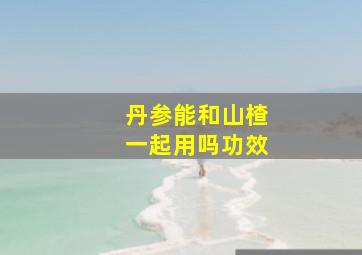 丹参能和山楂一起用吗功效