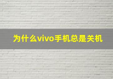 为什么vivo手机总是关机