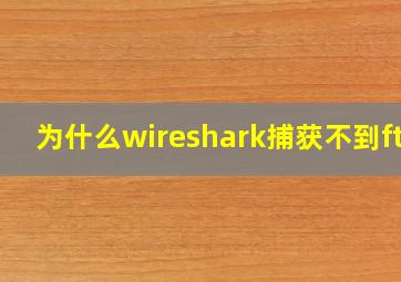 为什么wireshark捕获不到ftp