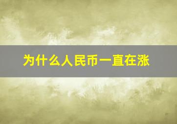 为什么人民币一直在涨