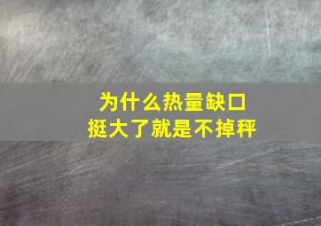 为什么热量缺口挺大了就是不掉秤