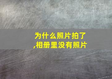 为什么照片拍了,相册里没有照片