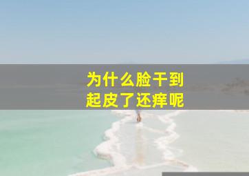 为什么脸干到起皮了还痒呢