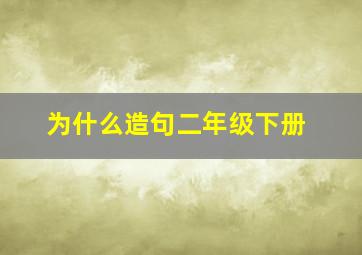 为什么造句二年级下册