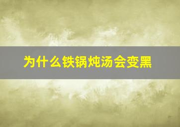 为什么铁锅炖汤会变黑