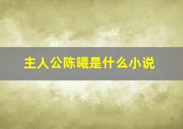 主人公陈曦是什么小说