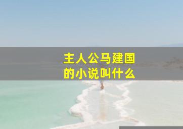 主人公马建国的小说叫什么