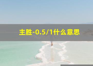 主胜-0.5/1什么意思