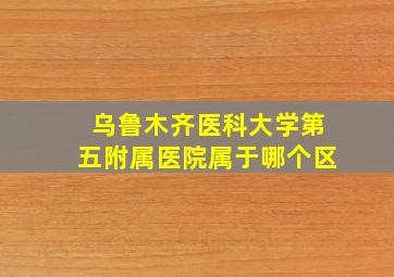 乌鲁木齐医科大学第五附属医院属于哪个区