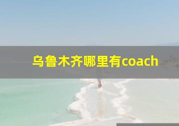 乌鲁木齐哪里有coach