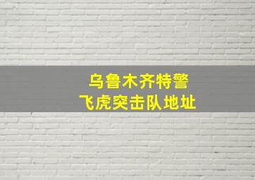 乌鲁木齐特警飞虎突击队地址