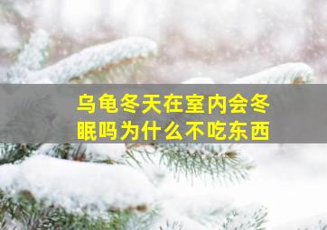 乌龟冬天在室内会冬眠吗为什么不吃东西