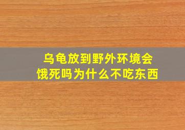 乌龟放到野外环境会饿死吗为什么不吃东西