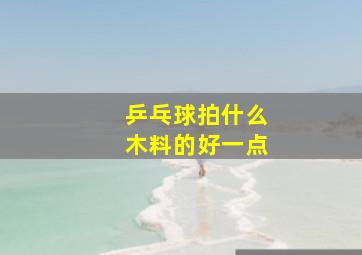 乒乓球拍什么木料的好一点