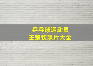 乒乓球运动员王楚钦照片大全