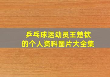 乒乓球运动员王楚钦的个人资料图片大全集