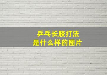 乒乓长胶打法是什么样的图片