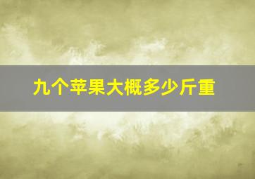 九个苹果大概多少斤重