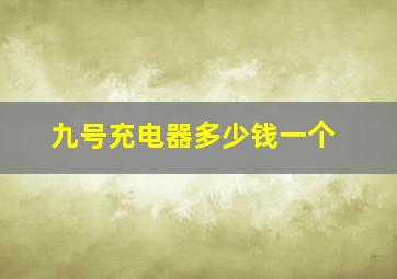 九号充电器多少钱一个