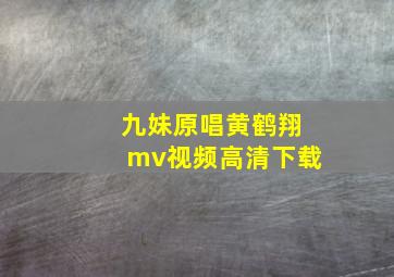 九妹原唱黄鹤翔mv视频高清下载