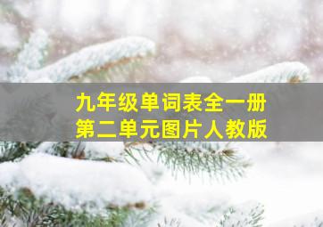 九年级单词表全一册第二单元图片人教版