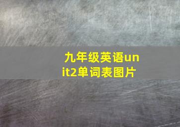 九年级英语unit2单词表图片