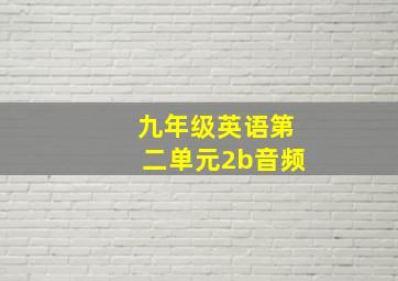 九年级英语第二单元2b音频