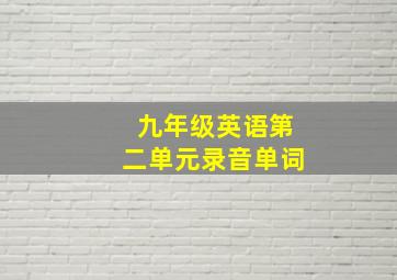 九年级英语第二单元录音单词