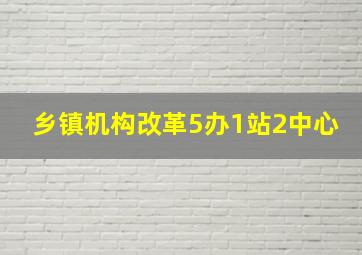 乡镇机构改革5办1站2中心