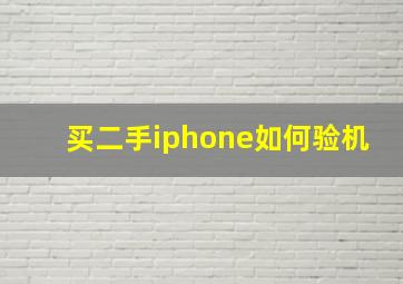 买二手iphone如何验机