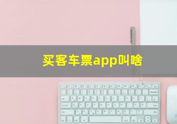 买客车票app叫啥