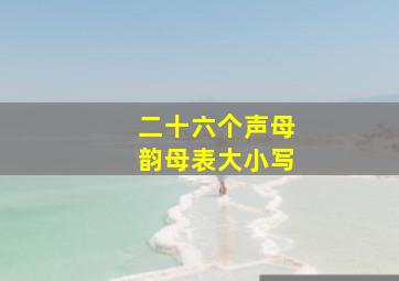 二十六个声母韵母表大小写