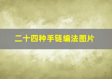 二十四种手链编法图片