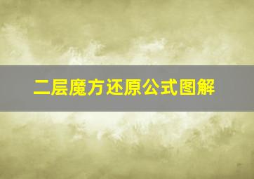 二层魔方还原公式图解