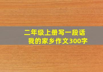 二年级上册写一段话我的家乡作文300字