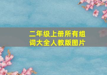 二年级上册所有组词大全人教版图片