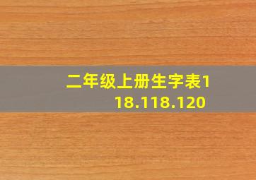 二年级上册生字表118.118.120