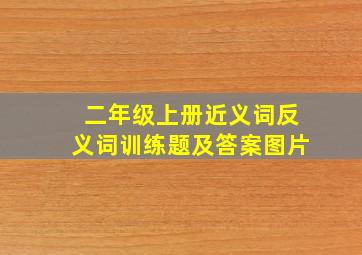 二年级上册近义词反义词训练题及答案图片