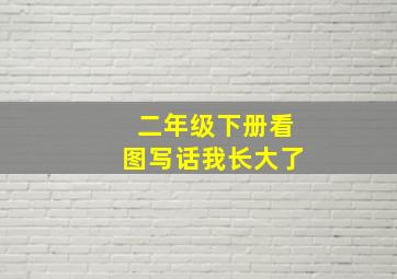 二年级下册看图写话我长大了