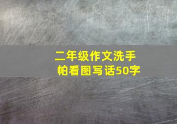 二年级作文洗手帕看图写话50字