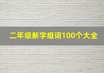 二年级新字组词100个大全