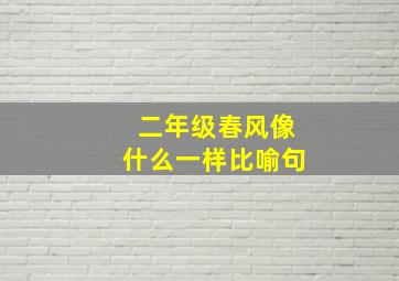 二年级春风像什么一样比喻句