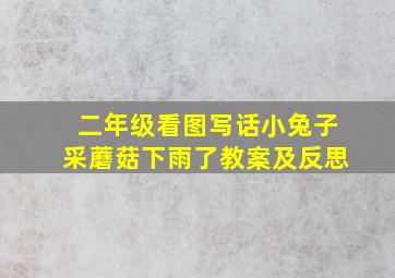 二年级看图写话小兔子采蘑菇下雨了教案及反思