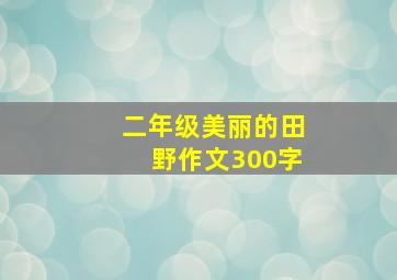 二年级美丽的田野作文300字