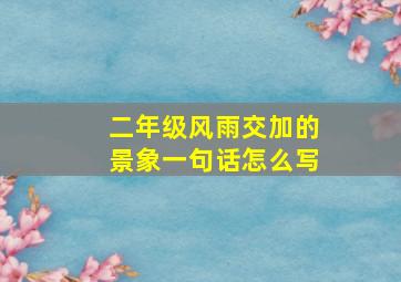 二年级风雨交加的景象一句话怎么写